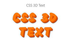 CSS 3D Text
