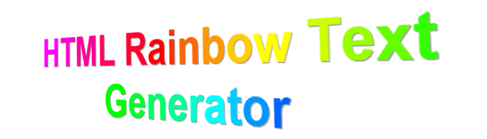 HTML Rainbow Text
