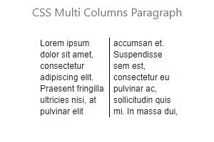 CSS Multiple Columns Layout