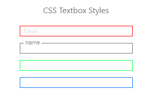 CSS Textbox Styles