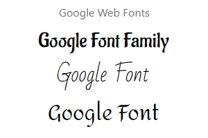 Google Web Fonts