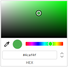 chrome style color picker without alpha