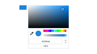 Chrome-style JavaScript color picker library preview