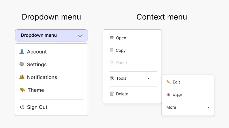 hcg-context-menu - JavaScript Context Menu and Dropdown Menu Library