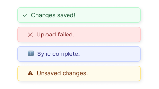JavaScript toast notification library preview