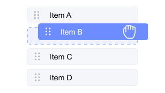 JavaScript sortable drag and drop library preview