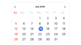 JavaScript date picker library preview