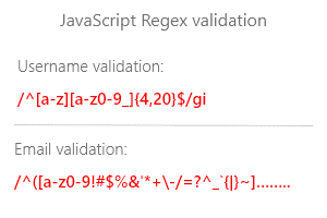 JavaScript Regular expression validation