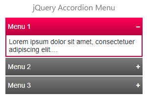 JQuery Accordion Menu Generator