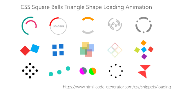 267+ CSS Loading Animation | Square Triangle Loader