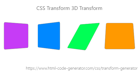 CSS Transform Code Generator | Animations 3D