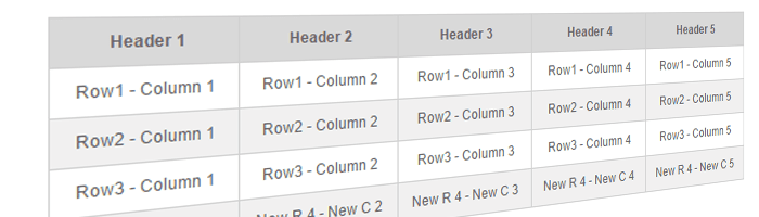 HTML CSS Table Generator